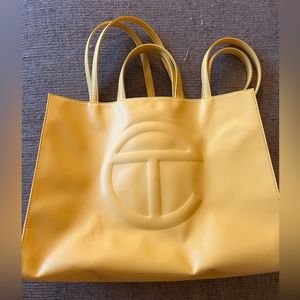 Authentic Large Telfar bag in Mustard